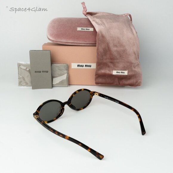 Miu Miu Women Sunglasses Havana Grey Mirror Silver MU04ZSF VAU07F REGARD NEW - Picture 8 of 10